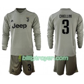 Billige Fotballdrakter Juventus CHIELLINI 3 Barn Bortedraktsett 2018/19 Langermet